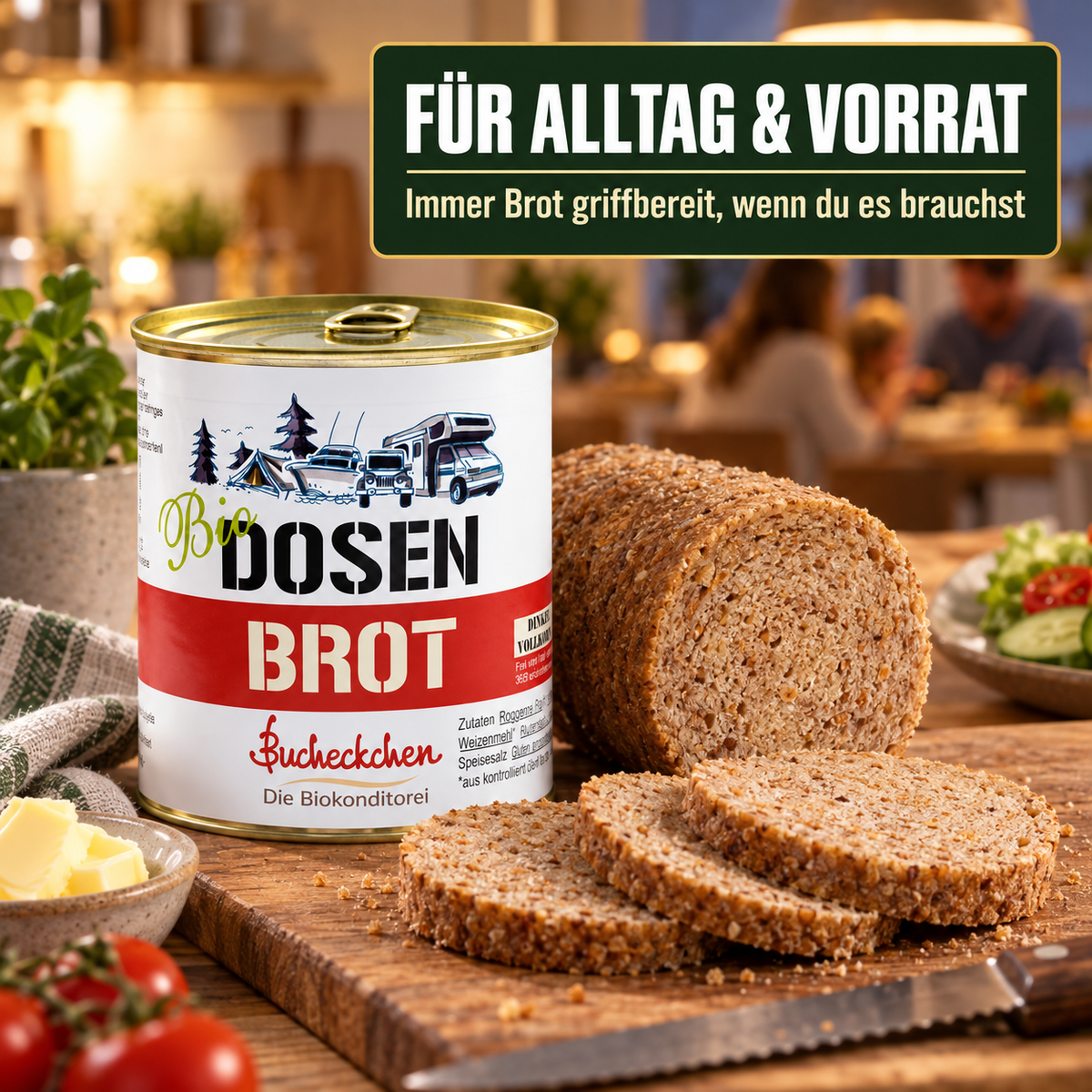 Bio Dinkelschrotbrot in der Dose – 400 g