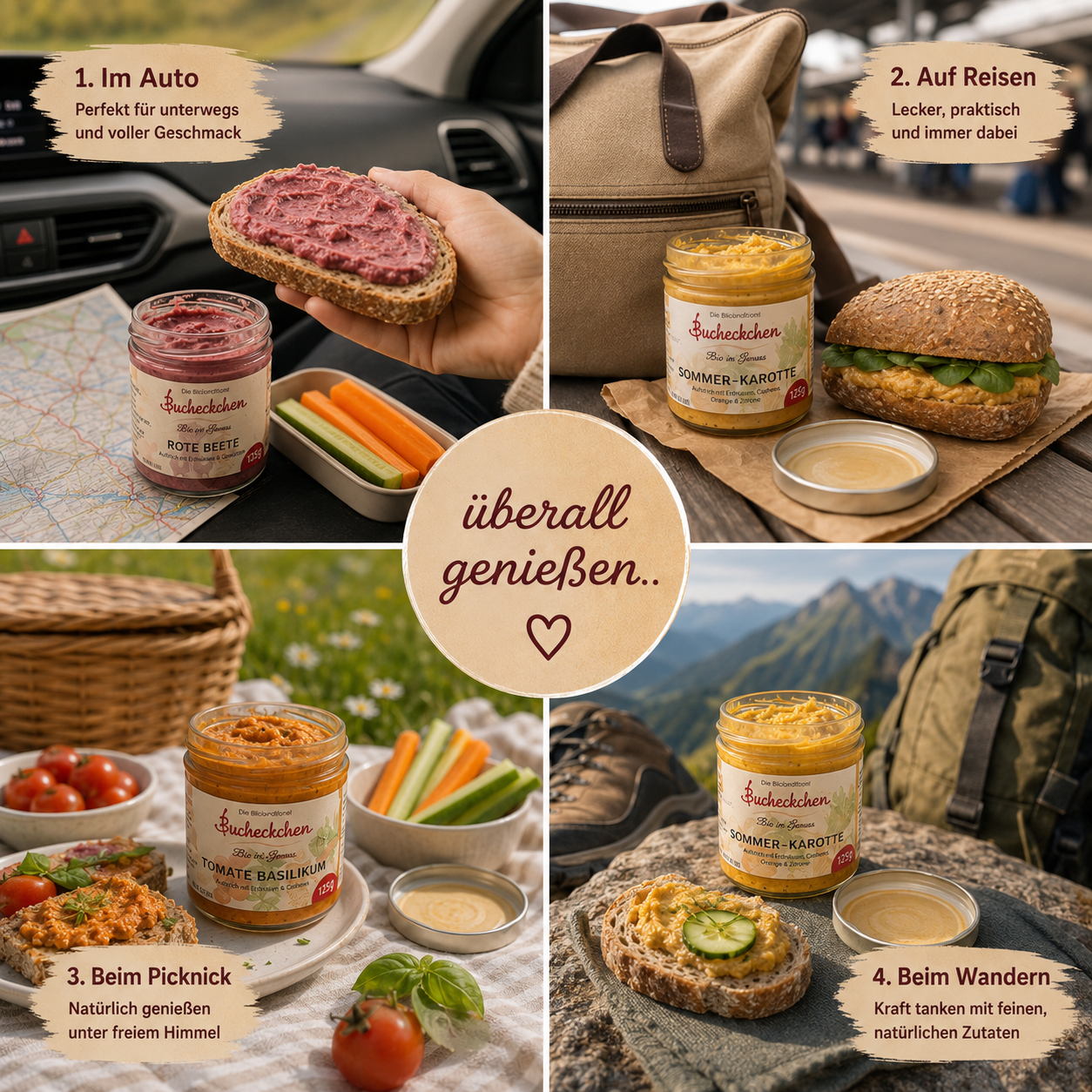 Veganes Bio-Aufstrich Entdecker-Set – 3 × 135 g