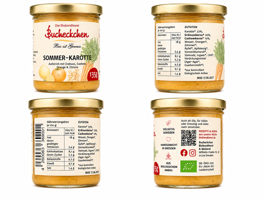 Veganer Bio-Aufstrich Sommer-Karotte 135 g