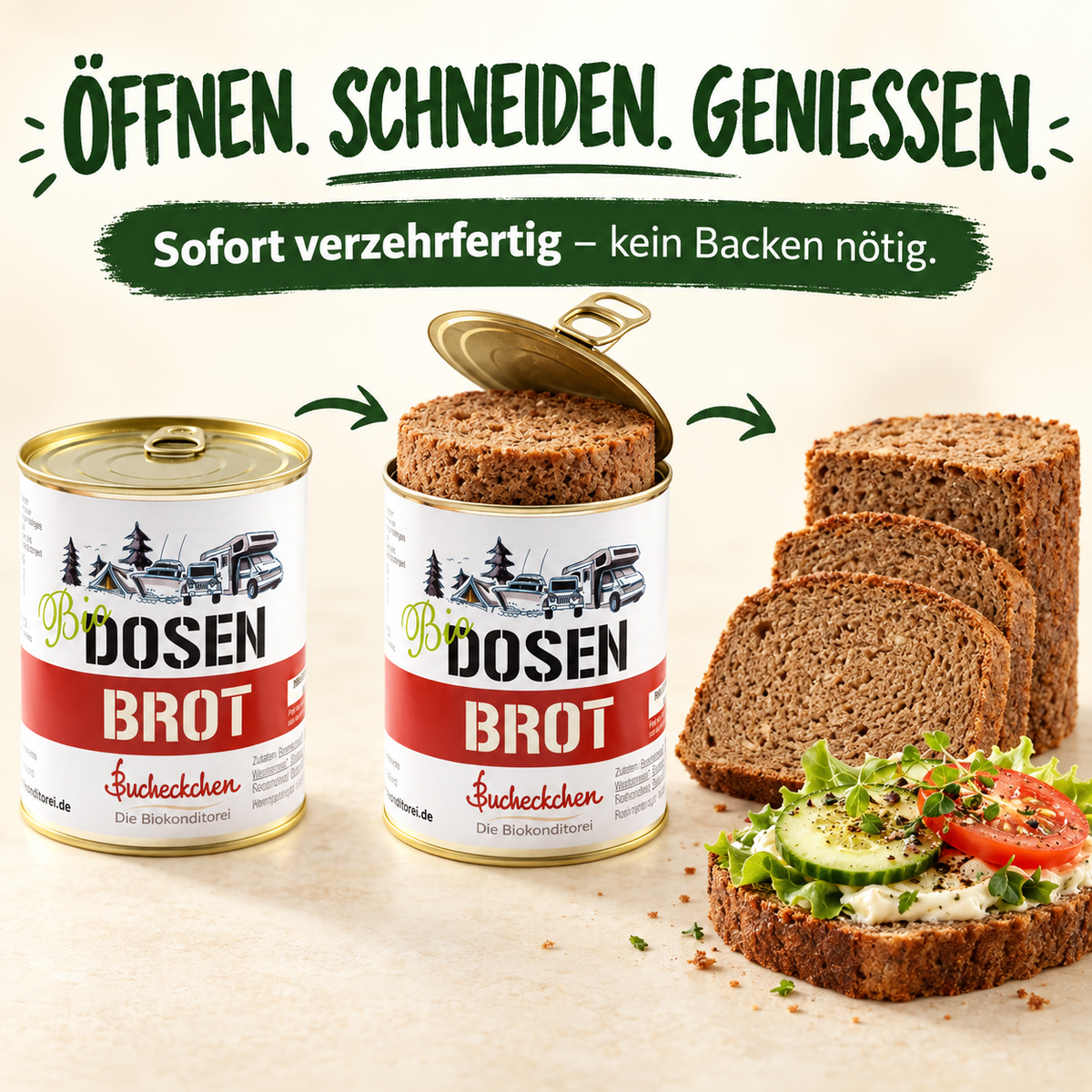 6er Bio-Dosenbrot Vorratspaket – lange haltbar & sofort verzehrfertig