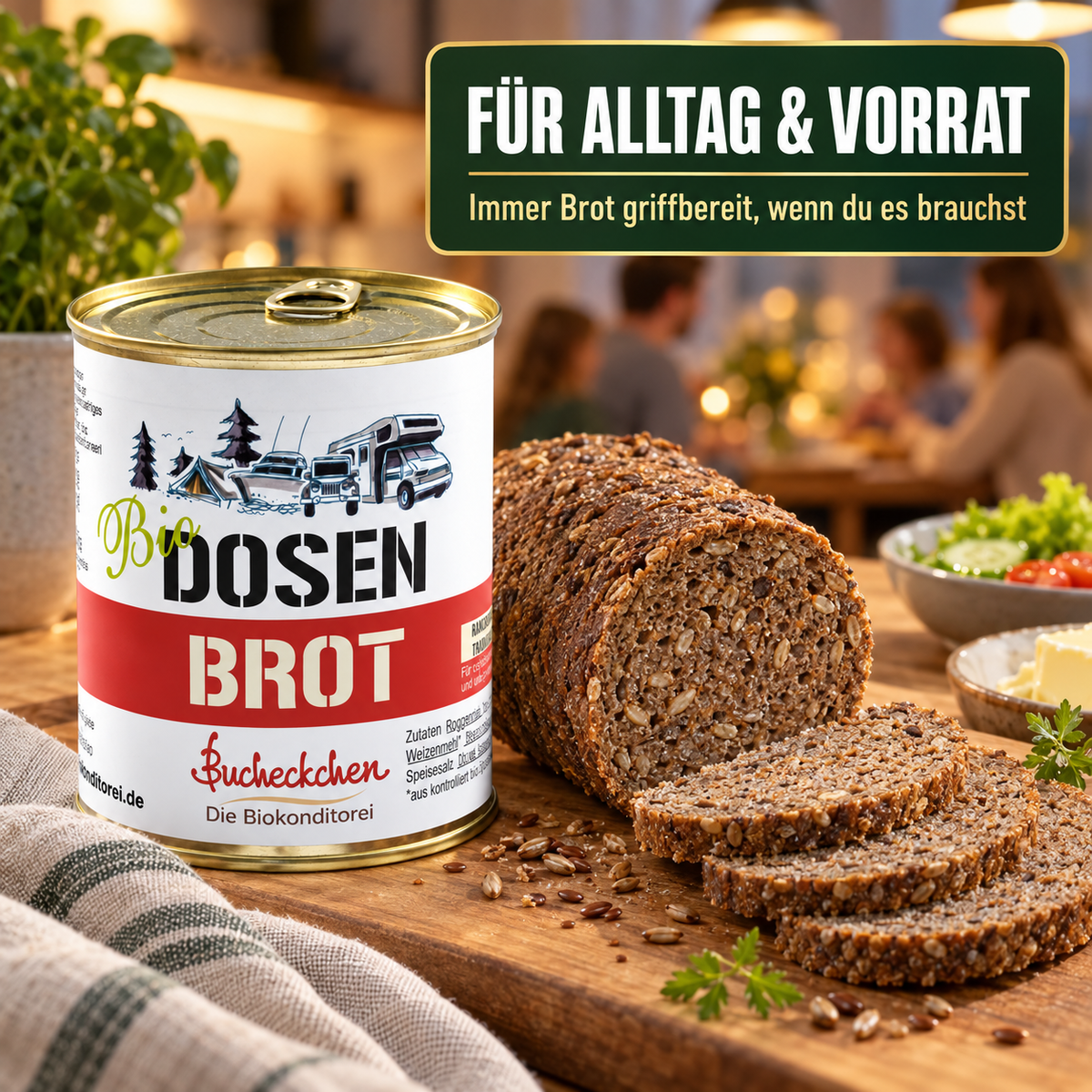 Bio Roggen-Vollkornbrot in der Dose – 400 g