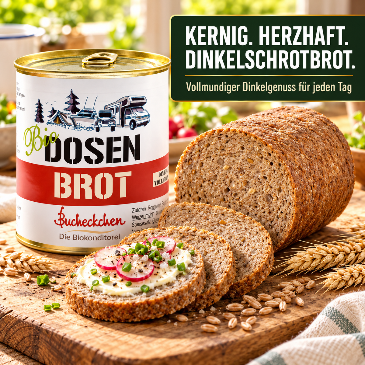 Bio Dinkelschrotbrot in der Dose – 400 g