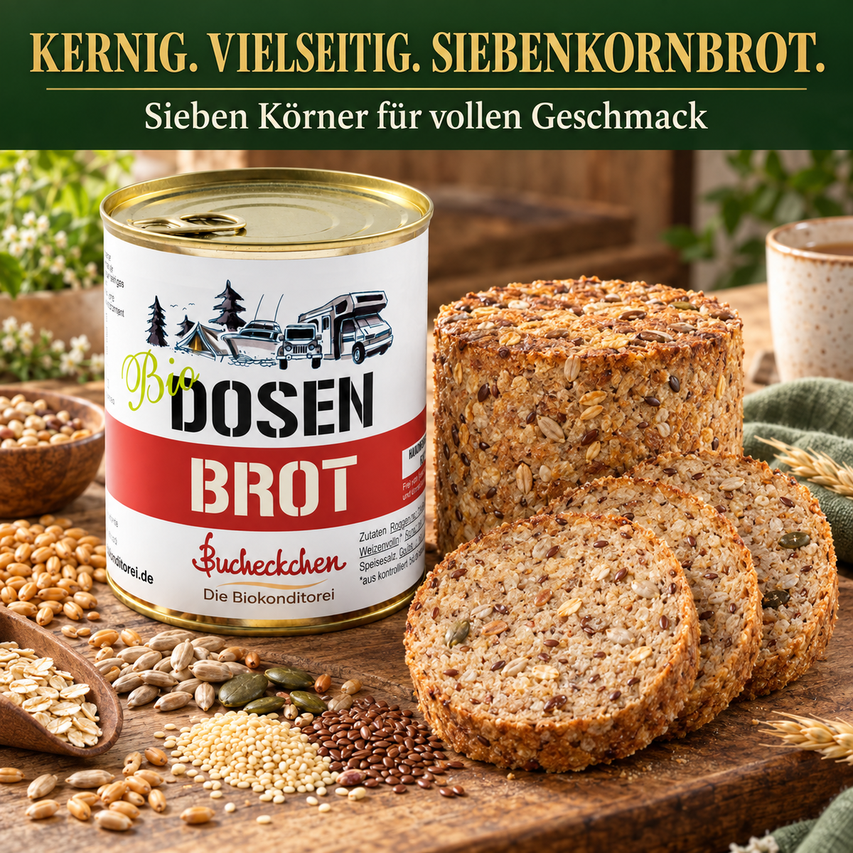 Bio Siebenkornbrot in der Dose – 400 g