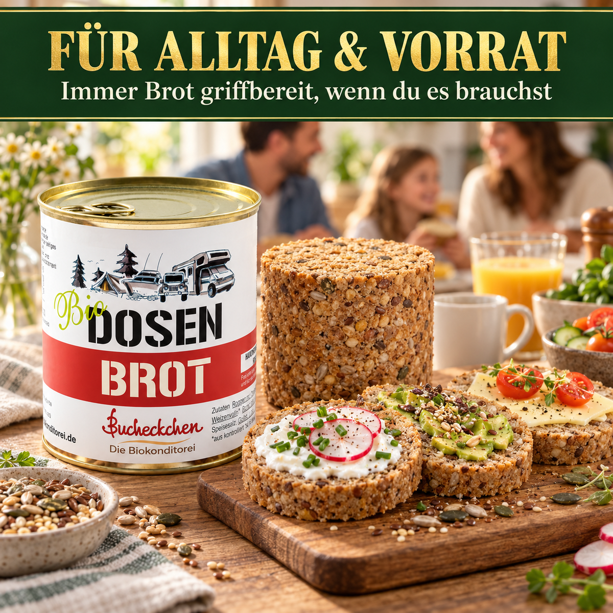Bio Siebenkornbrot in der Dose – 400 g