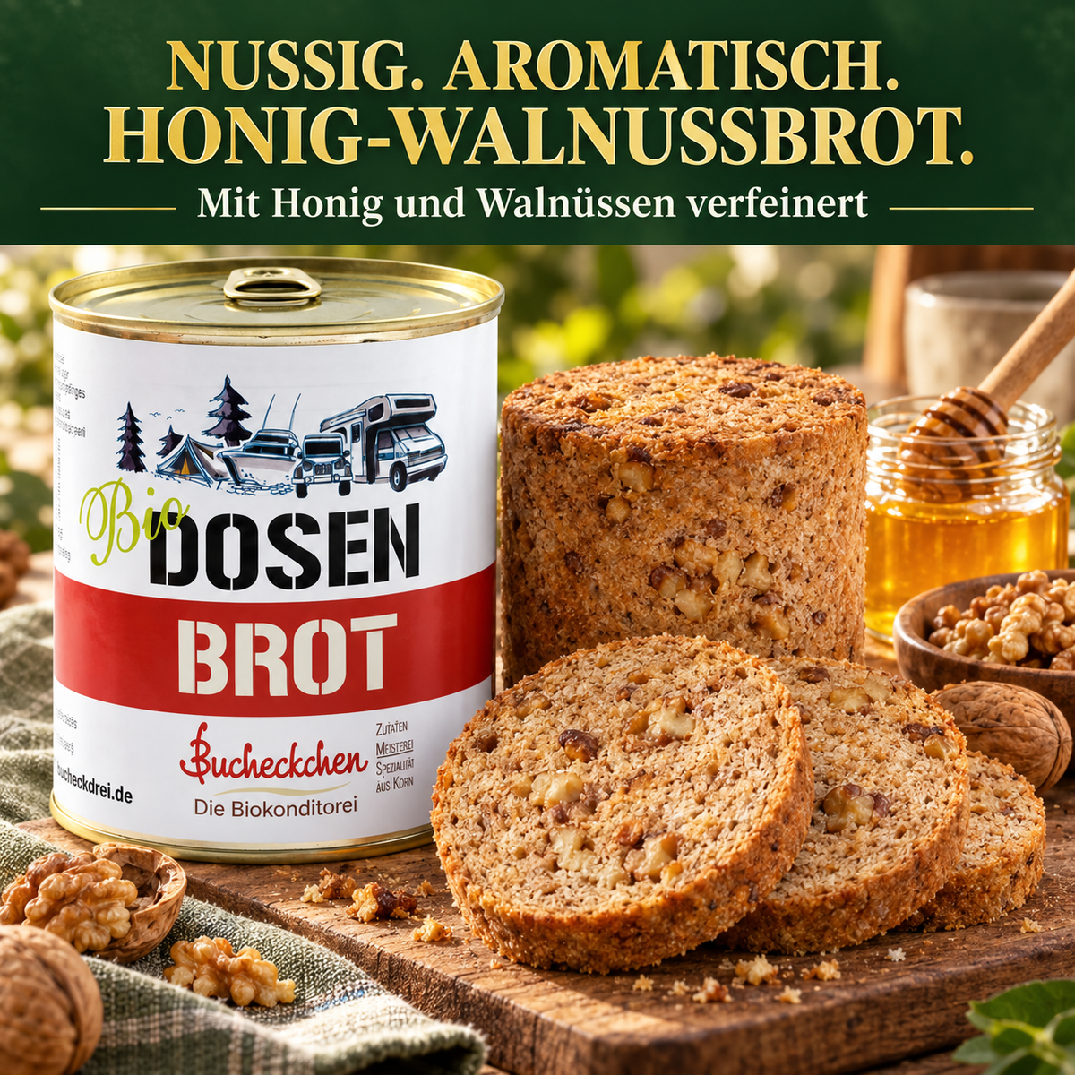 Bio Honig-Walnussbrot in der Dose – 400 g