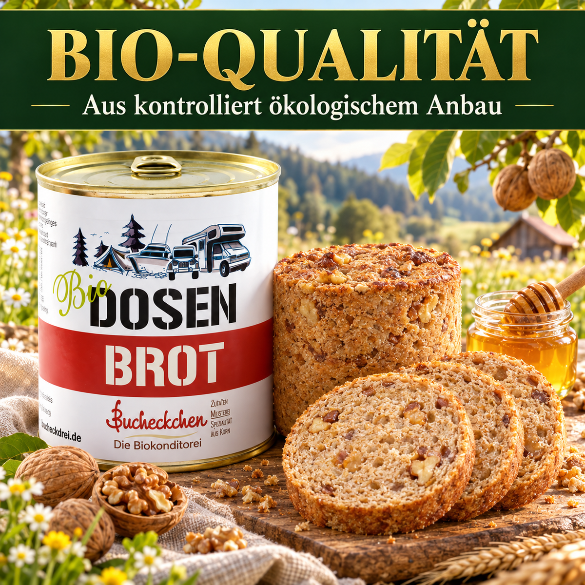 Bio Honig-Walnussbrot in der Dose – 400 g