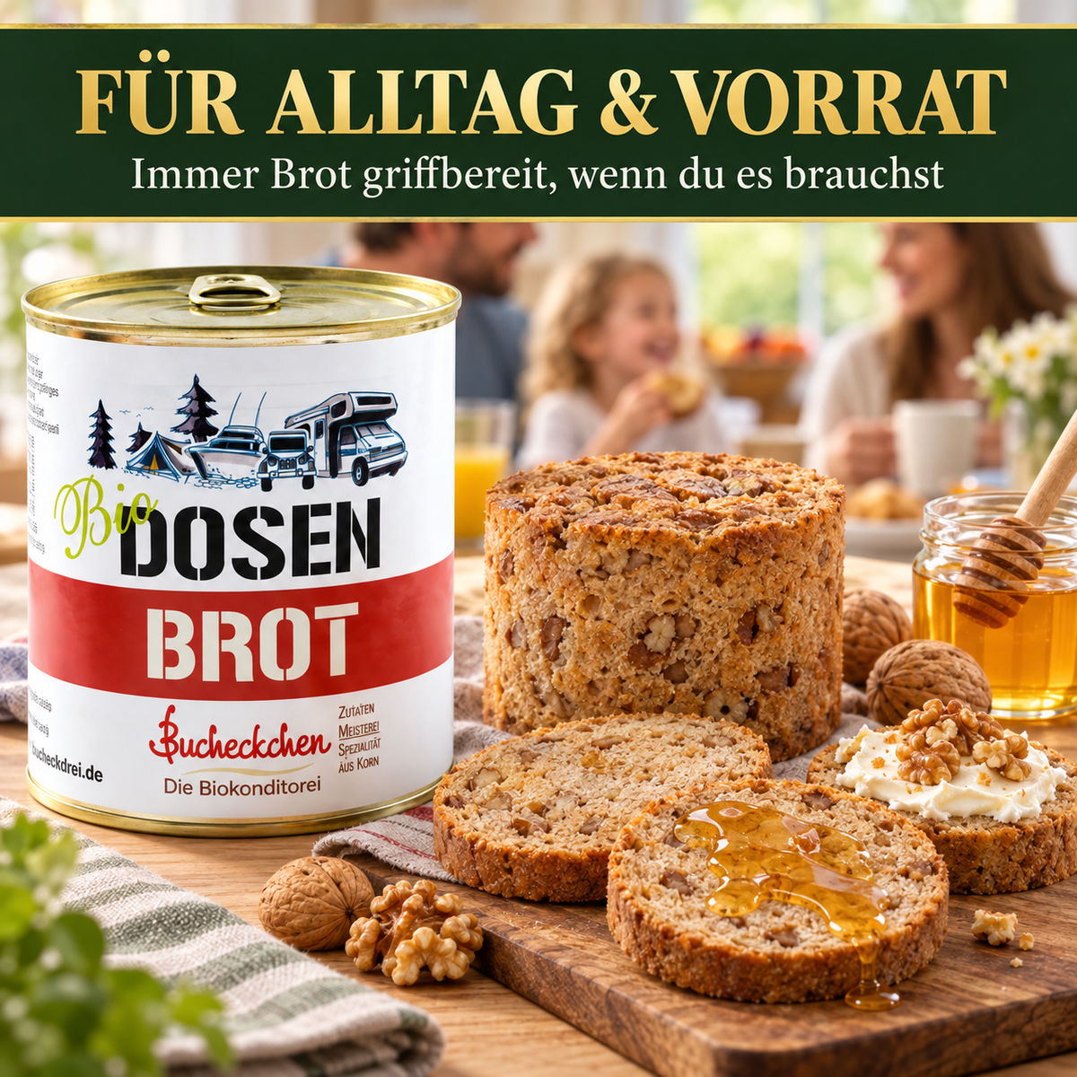 Bio Honig-Walnussbrot in der Dose – 400 g