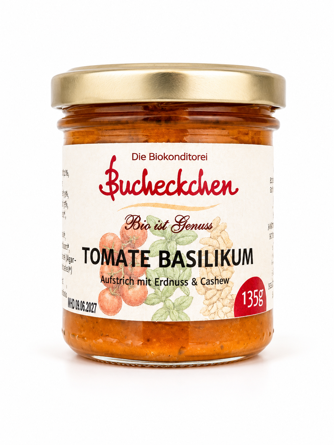 Veganer Bio-Aufstrich Tomate Basilikum 135 g