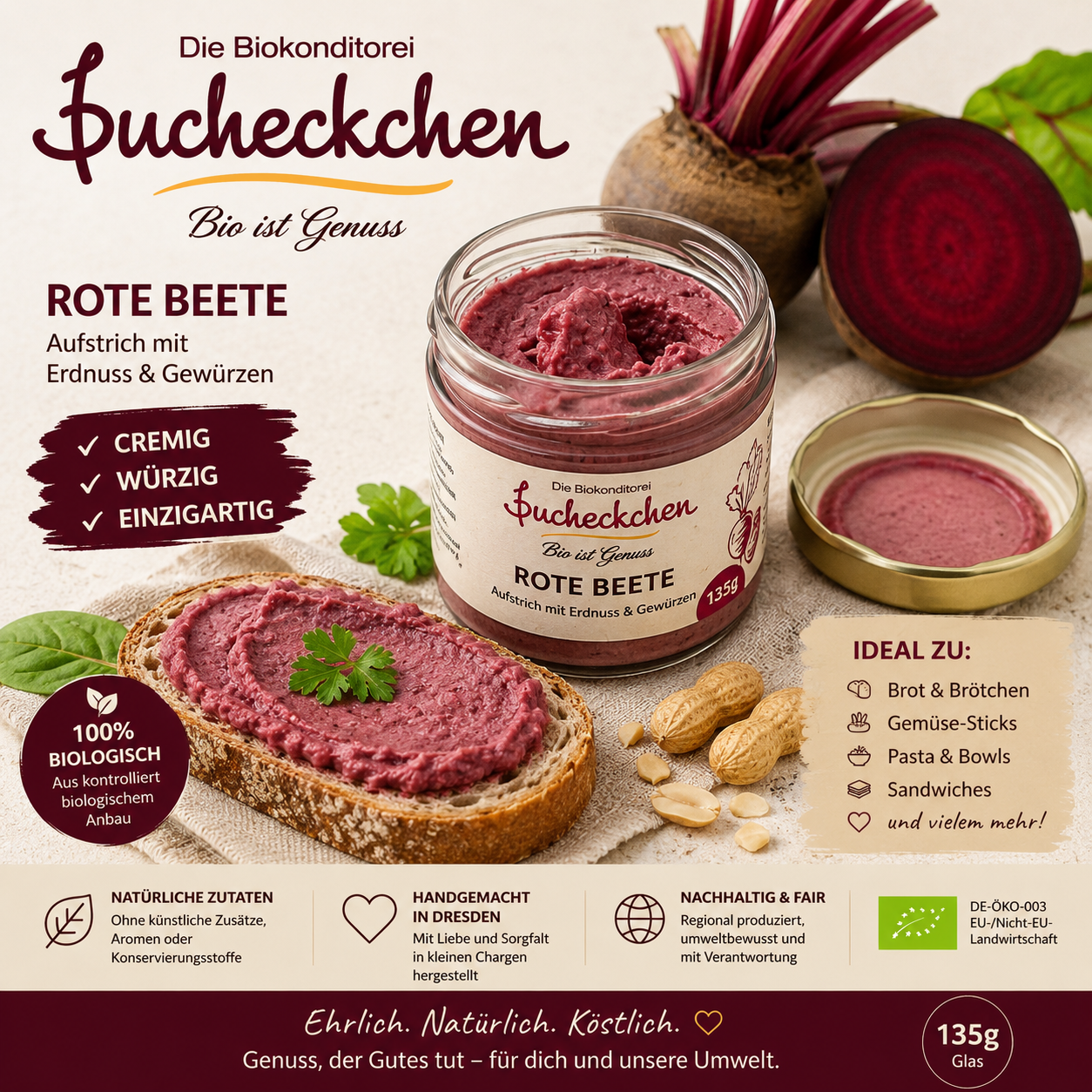 Veganes Bio-Aufstrich Entdecker-Set – 3 × 135 g